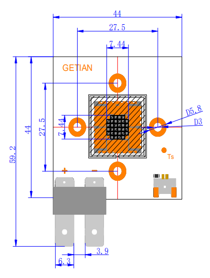 GT-FCST150圆形LES 150W倒装芯片LED模组