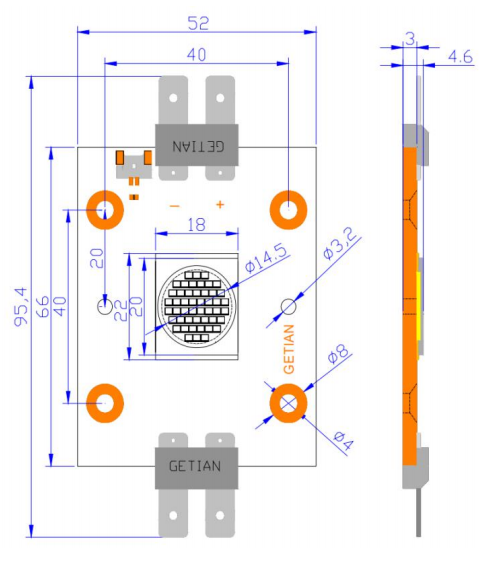 高功率密度PST 600W 36V圆形LED COB模块